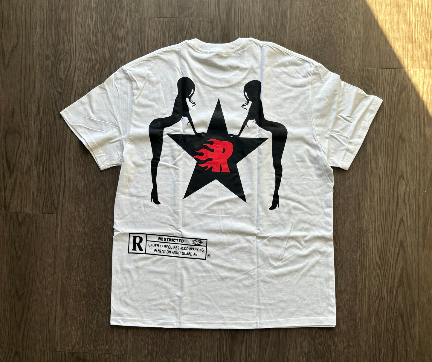 WHITE 100% Cotton Unisex Rockstar Tee