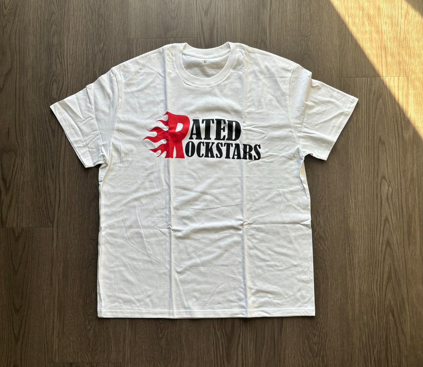 WHITE 100% Cotton Unisex Rockstar Tee